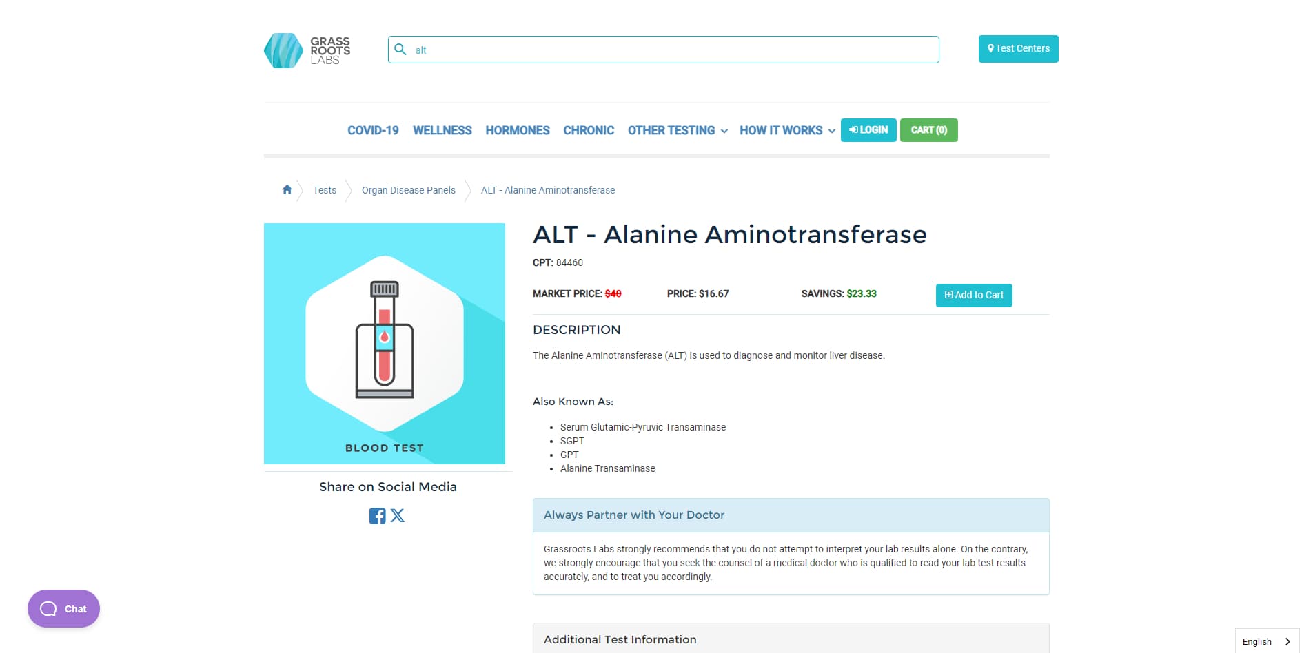 GrassrootsLabs: ALT test