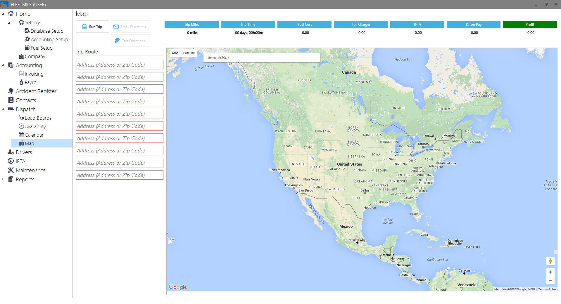 FleetMile: Trip planner