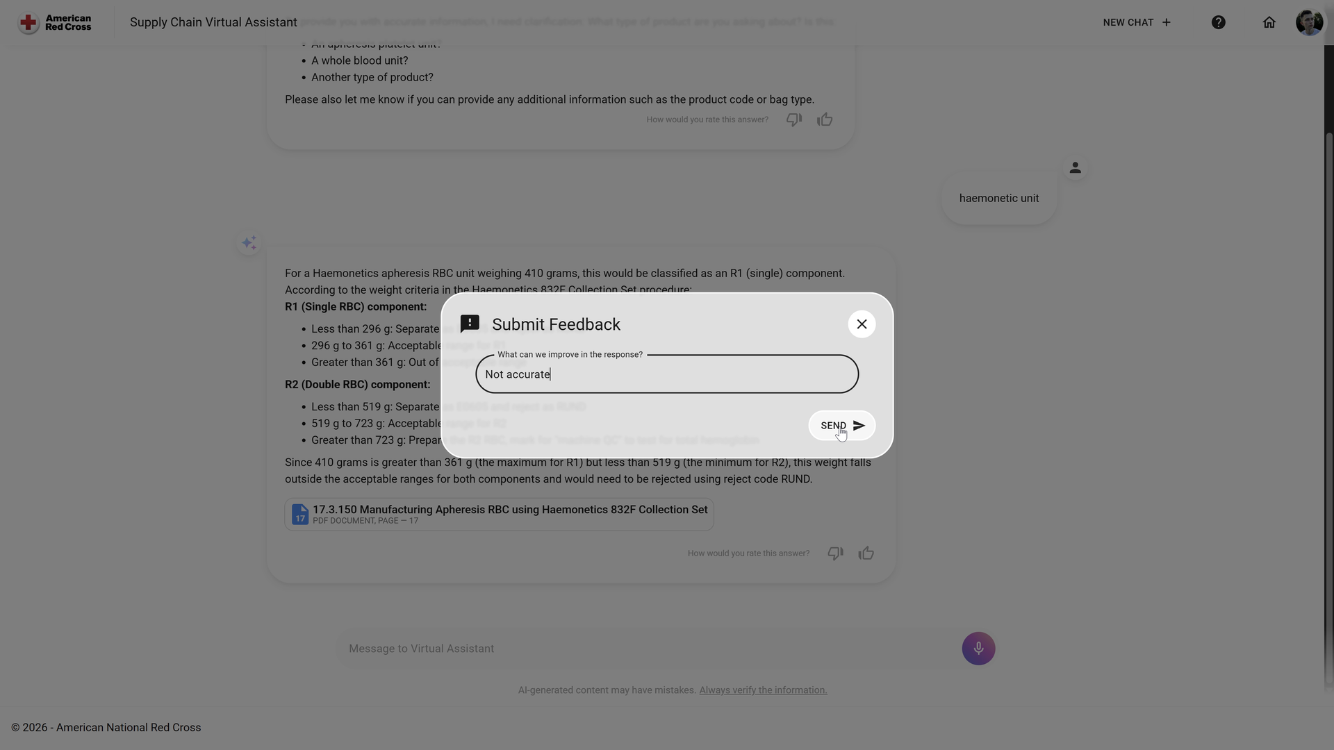 Feedback on an answer Osoba weryfikująca może oznaczyć odpowiedź i wyjaśnić, co wymaga poprawy.