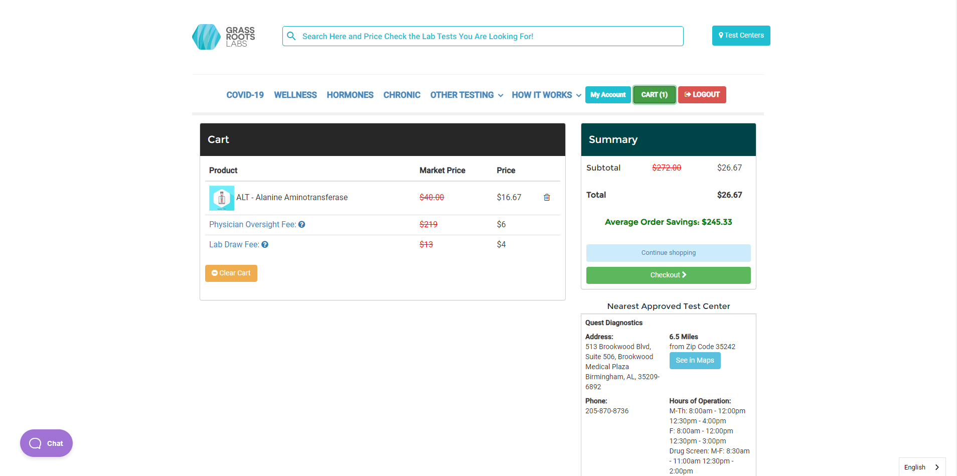 GrassrootsLabs: Shopping cart