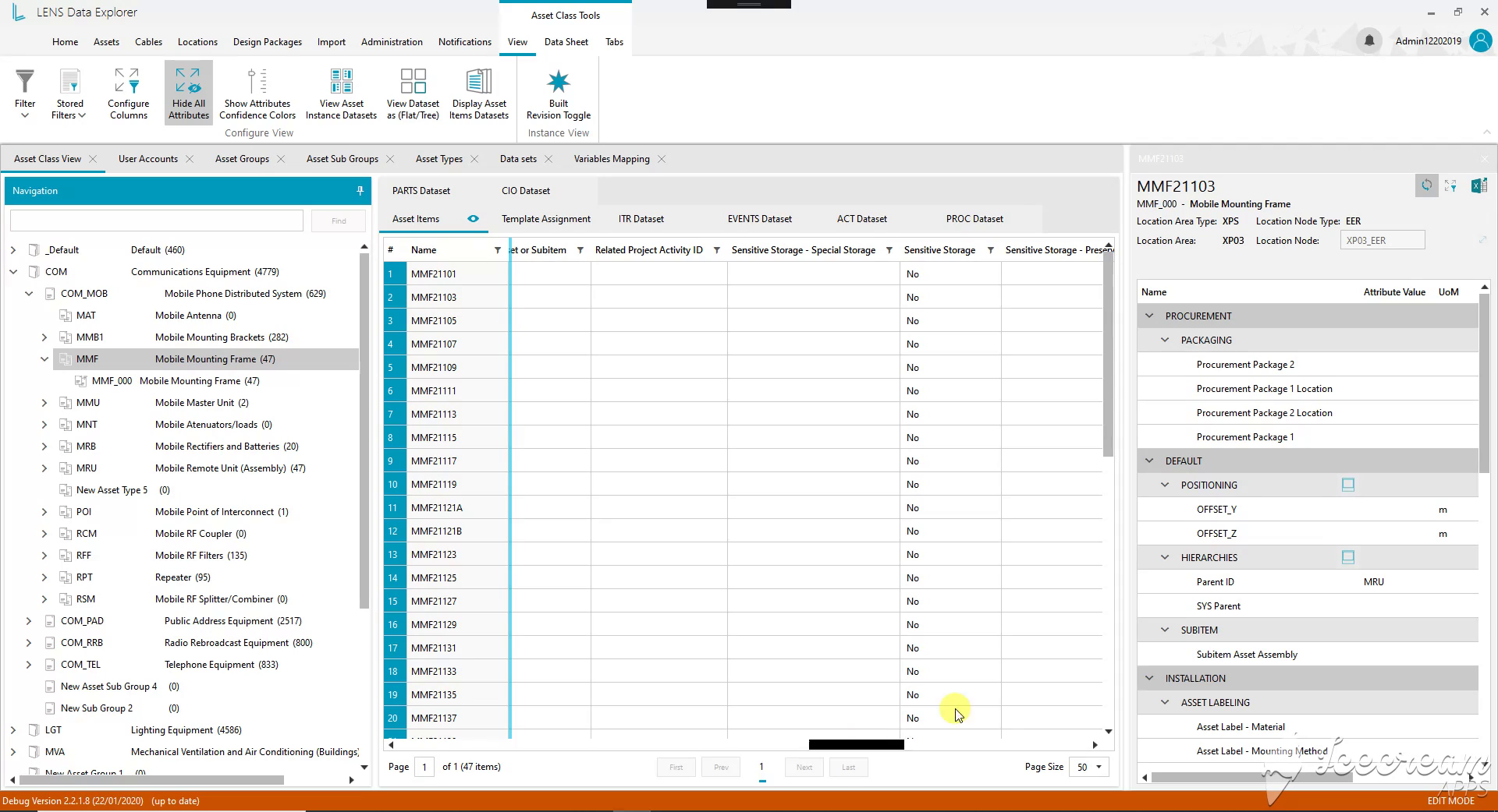 Storage requirements and project activities