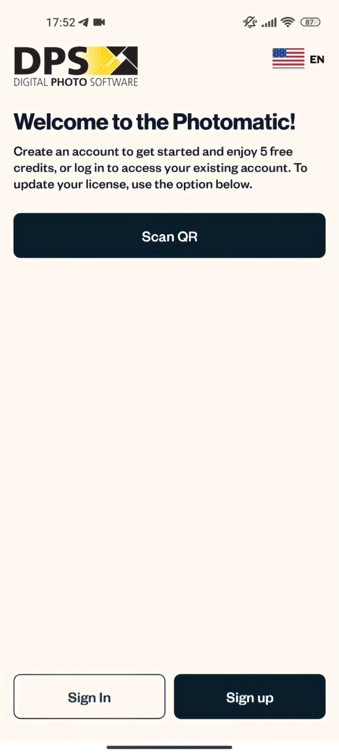 Photomatic: Account and licence options